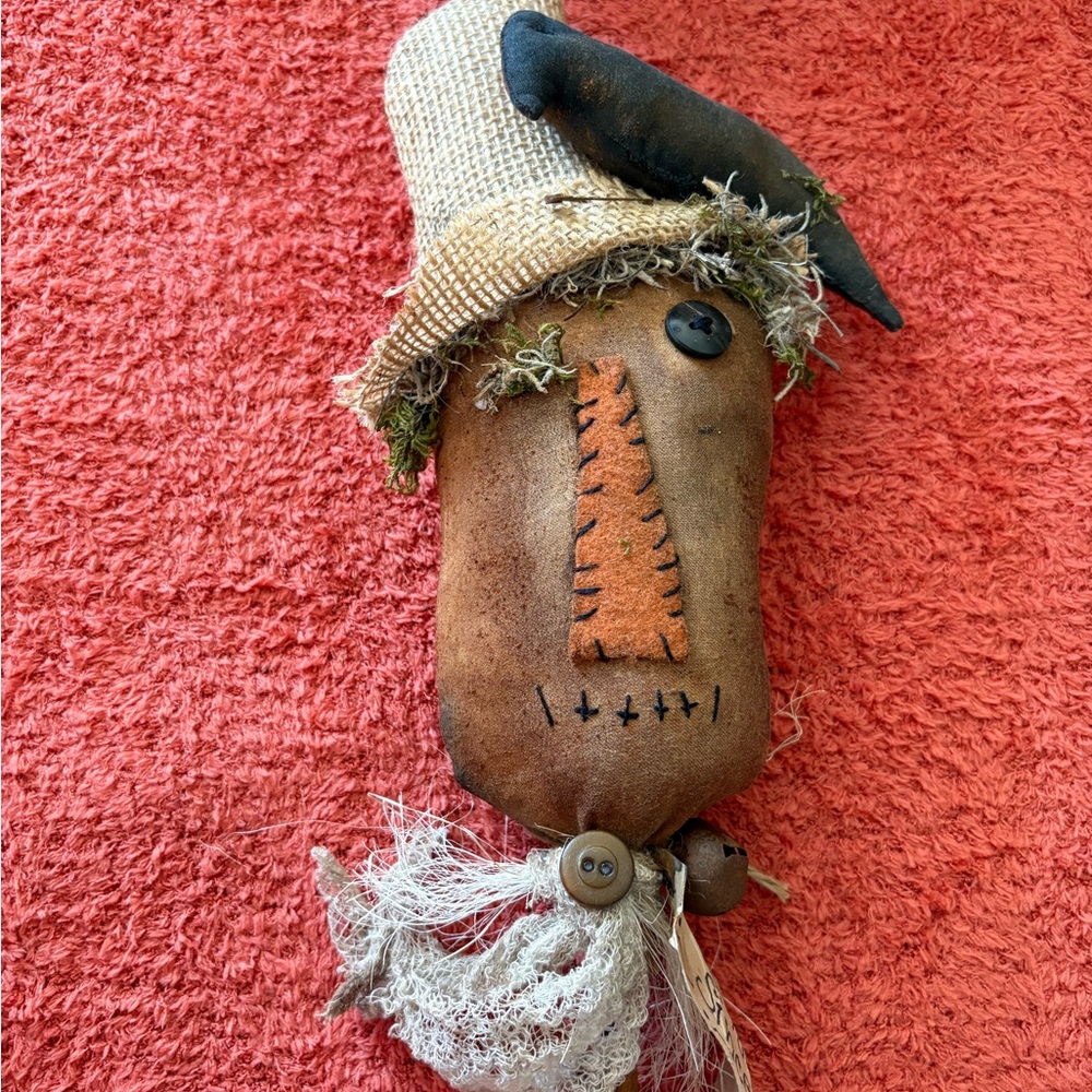 Handcrafted Rustic Scarecrow Stick - image 2